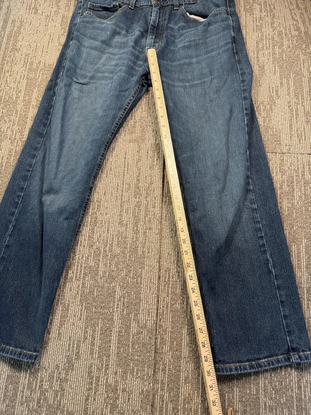 Levis 505 Jeans Mens 36x30 Blue Medium Wash Regular Fit Straight Denim Pants